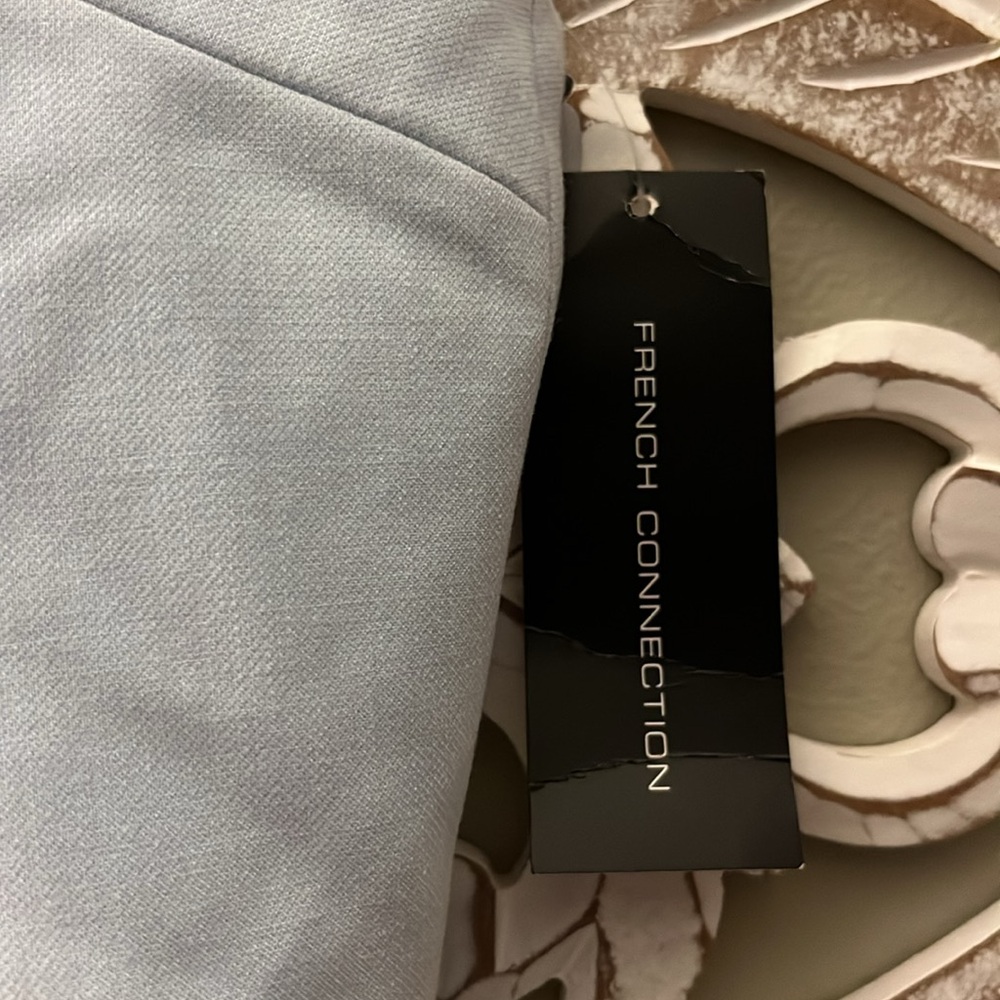 French Connection Women's Whisper Light Stretch Solid Mini Light Blue Dress sz 6 - Picture 7 of 17